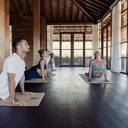 A serene yoga class at the Asa Maia, Bali