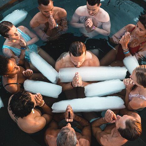 A serene oceanfront meditation and ice bath session at The Istana in Uluwatu.